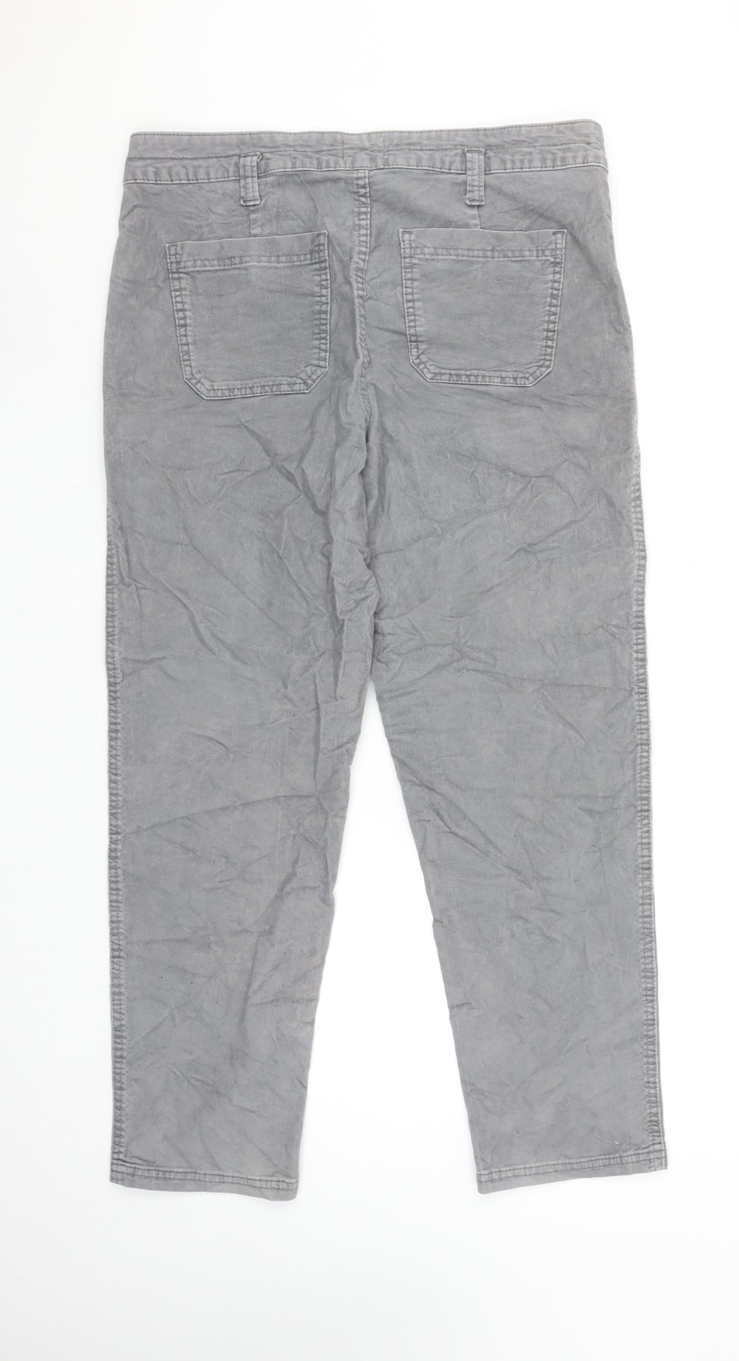 Time and Tru Women’s Grey Cargo Trousers Size 10 Cotton Blend