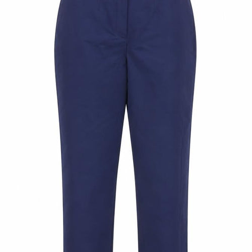 Dunnes Women Blue Size 12 Straight Leg Cotton Blend Trousers