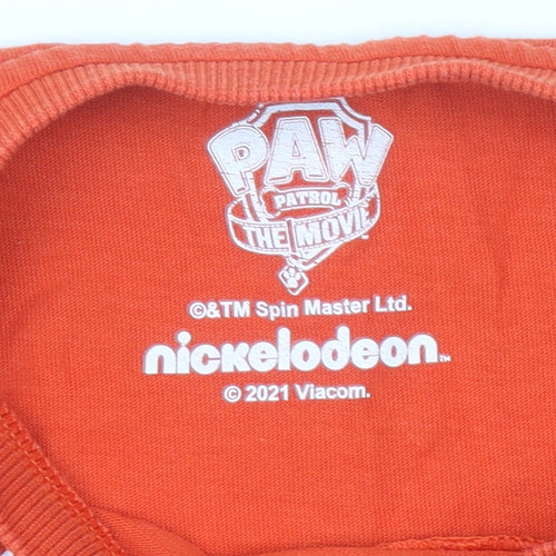 Nickelodeon Girls Orange PAW Patrol Christmas Long Sleeve T-Shirt 5-6 Years