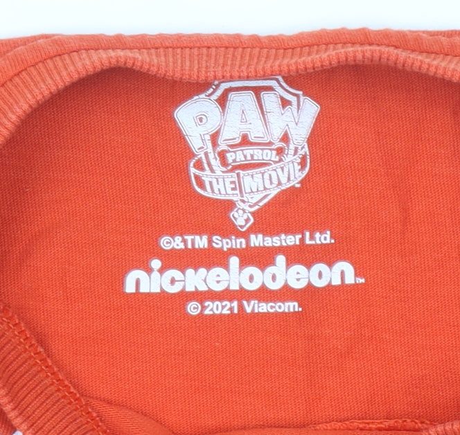Nickelodeon Girls Orange PAW Patrol Christmas Long Sleeve T-Shirt 5-6 Years