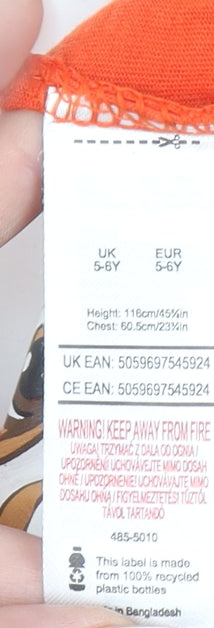 Nickelodeon Girls Orange PAW Patrol Christmas Long Sleeve T-Shirt 5-6 Years