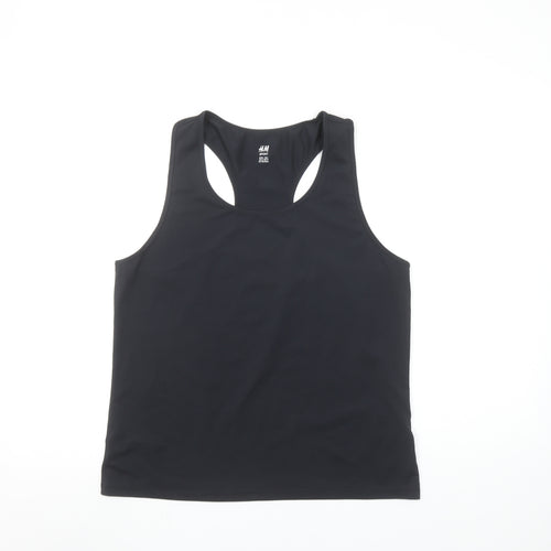 H&M Sport Women's Black Racerback Tank Top L Activewear