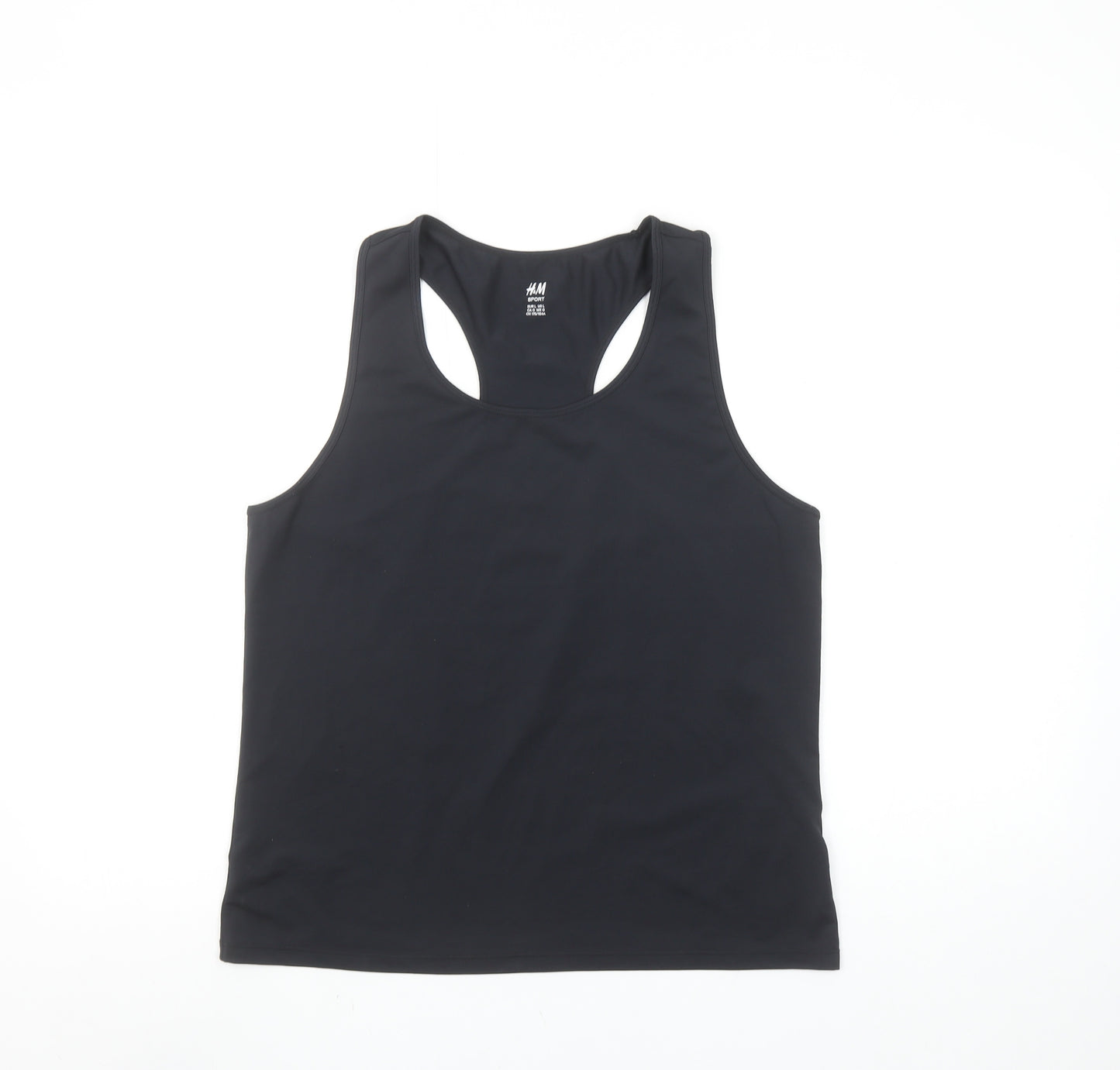 H&M Sport Women's Black Racerback Tank Top L Activewear