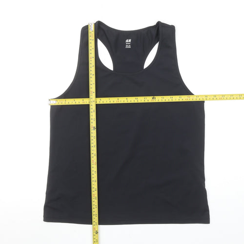 H&M Sport Women's Black Racerback Tank Top L Activewear