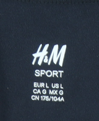 H&M Sport Women's Black Racerback Tank Top L Activewear