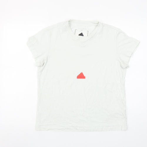 Adidas Women White Basic Short Sleeve T-Shirt Size M