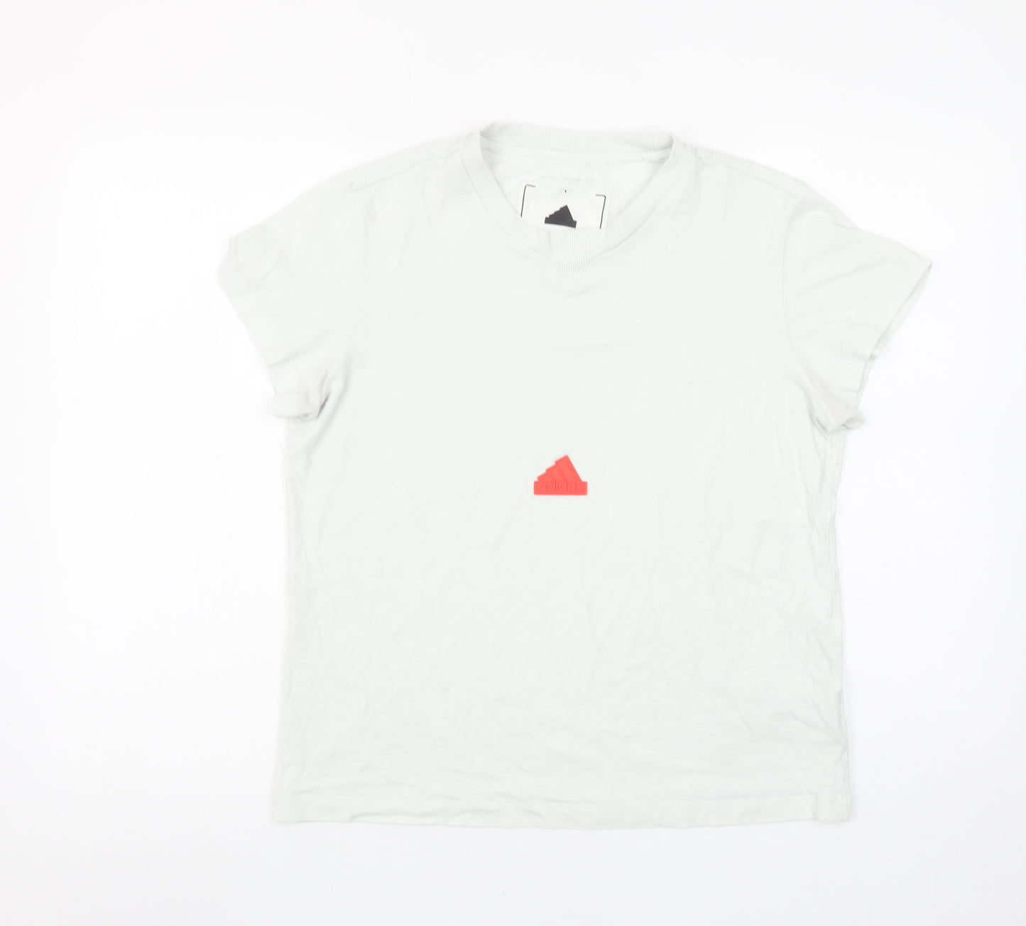 Adidas Women White Basic Short Sleeve T-Shirt Size M