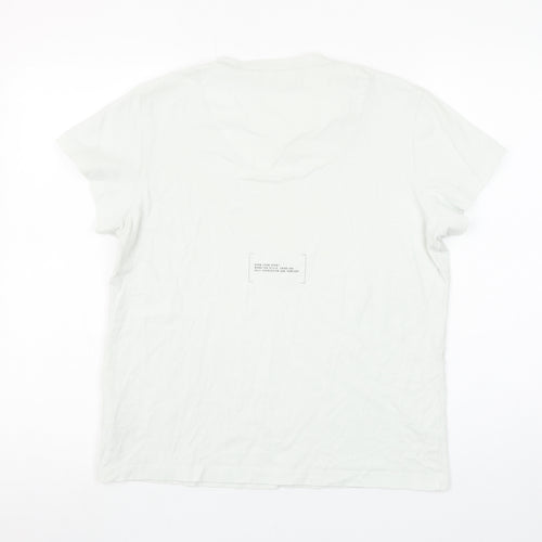Adidas Women White Basic Short Sleeve T-Shirt Size M