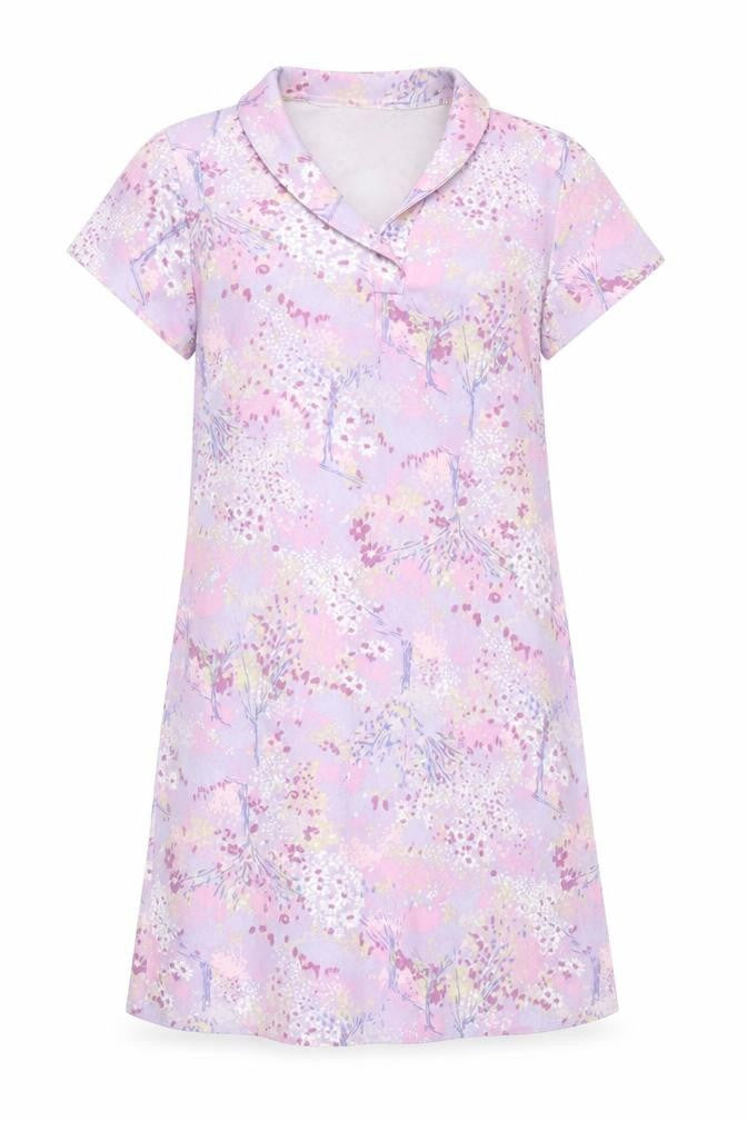 Lady Blair Women Pink Floral Collared Shift Dress Size 12