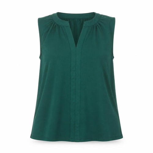 H&M Women’s Green Sleeveless V-Neck Blouse Size S