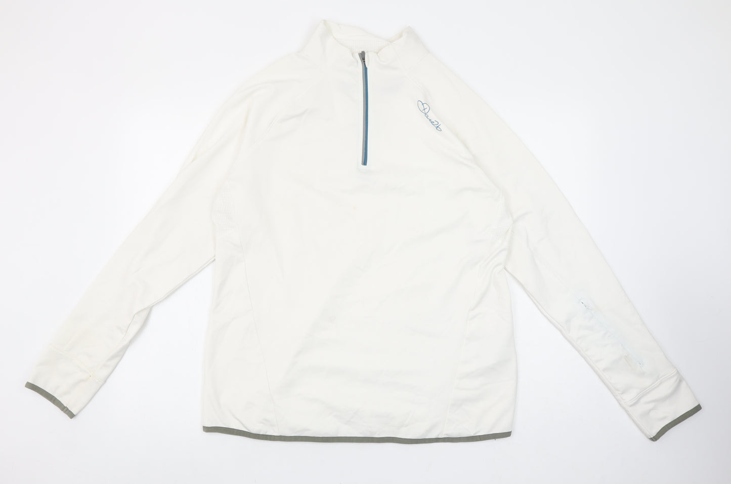 Dare 2b Women's Ivory 1/2 Zip Pullover Hoodie Size 18 Polyester Blend