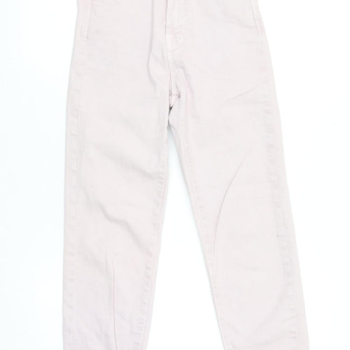 Stradivarius Women’s Pink High Rise Mom Jeans Size 8 Regular Fit