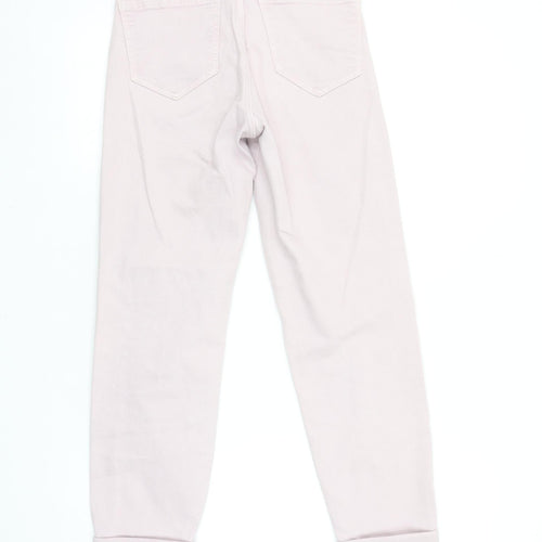 Stradivarius Women’s Pink High Rise Mom Jeans Size 8 Regular Fit