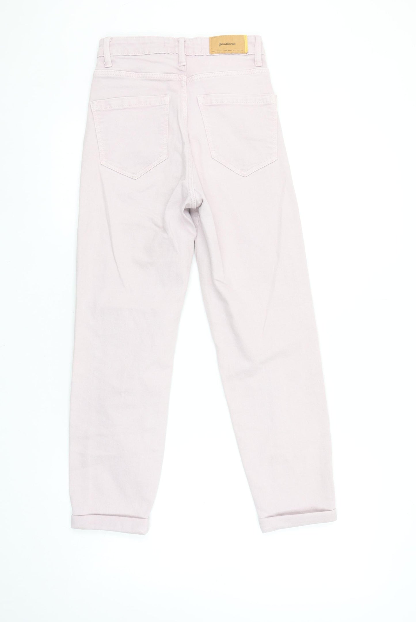 Stradivarius Women’s Pink High Rise Mom Jeans Size 8 Regular Fit