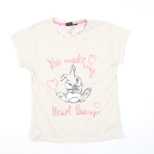 Disney Women’s Beige Thumper Pyjama Top T-Shirt UK 10-12