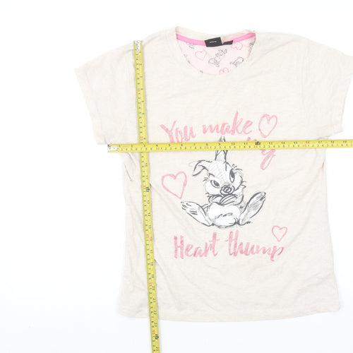 Disney Women’s Beige Thumper Pyjama Top T-Shirt UK 10-12