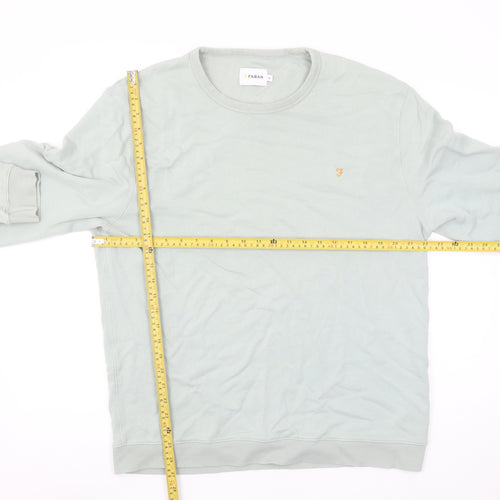 Farah Men's Green XL Crew Neck Cotton Sweatshirt