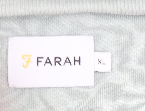 Farah Men's Green XL Crew Neck Cotton Sweatshirt