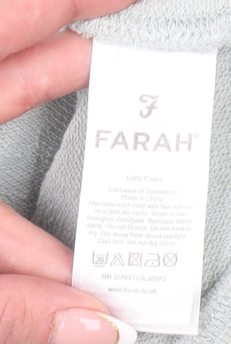 Farah Men's Green XL Crew Neck Cotton Sweatshirt