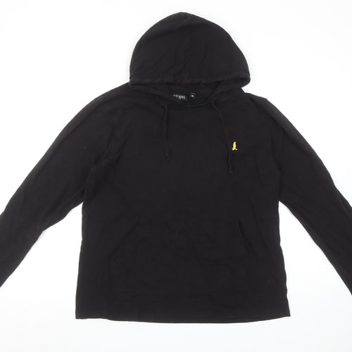 Brave Soul Men's Black Cotton Pullover Hoodie Medium