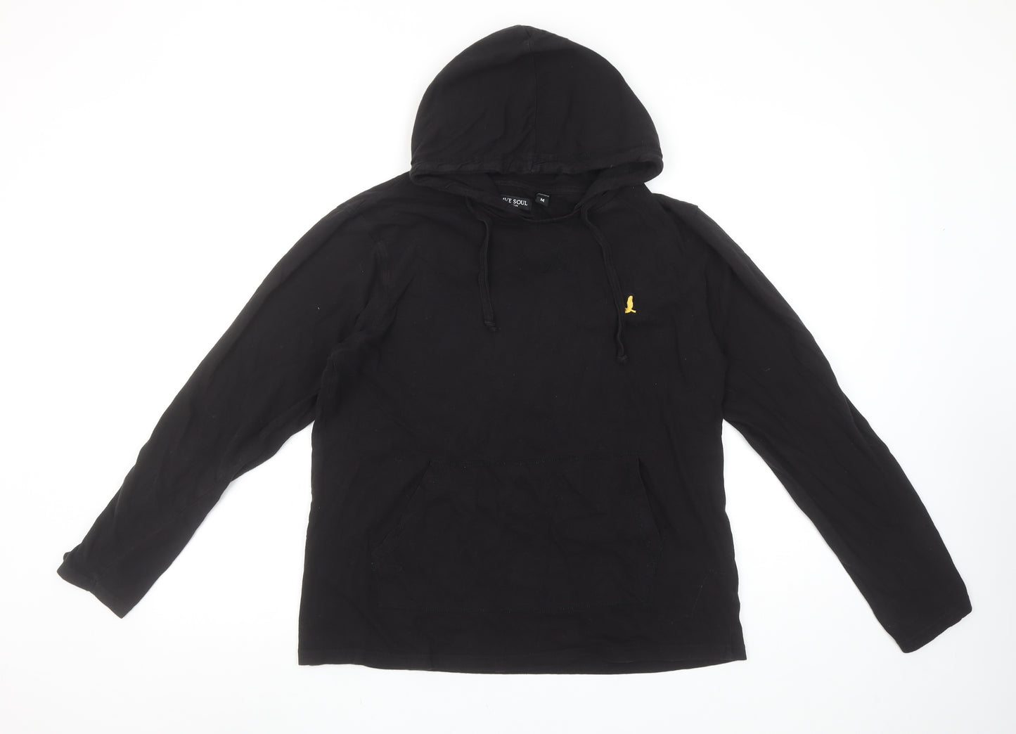 Brave Soul Men's Black Cotton Pullover Hoodie Medium