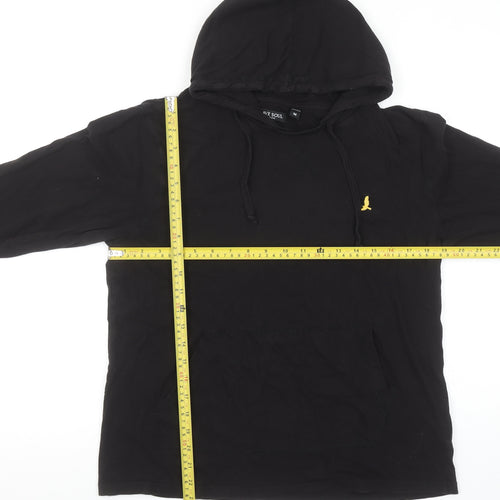 Brave Soul Men's Black Cotton Pullover Hoodie Medium