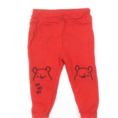 Pepco Disney Red Winnie the Pooh Baby Joggers 18-24 Months Elastic Waist