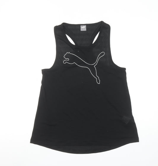 Puma Womens Black XS Racerback Sports Tank Top