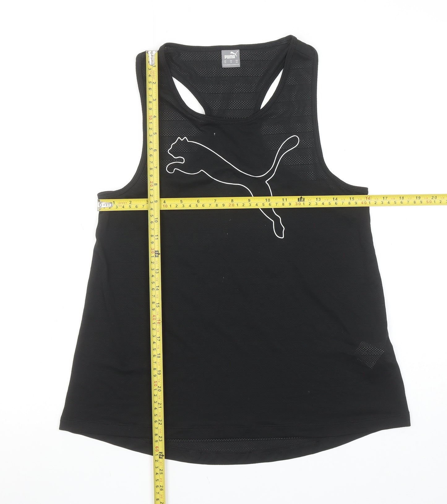 Puma Womens Black XS Racerback Sports Tank Top