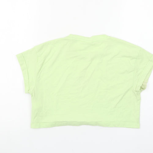 Gymshark Women's Green Cropped T-Shirt Size S Regular Fit