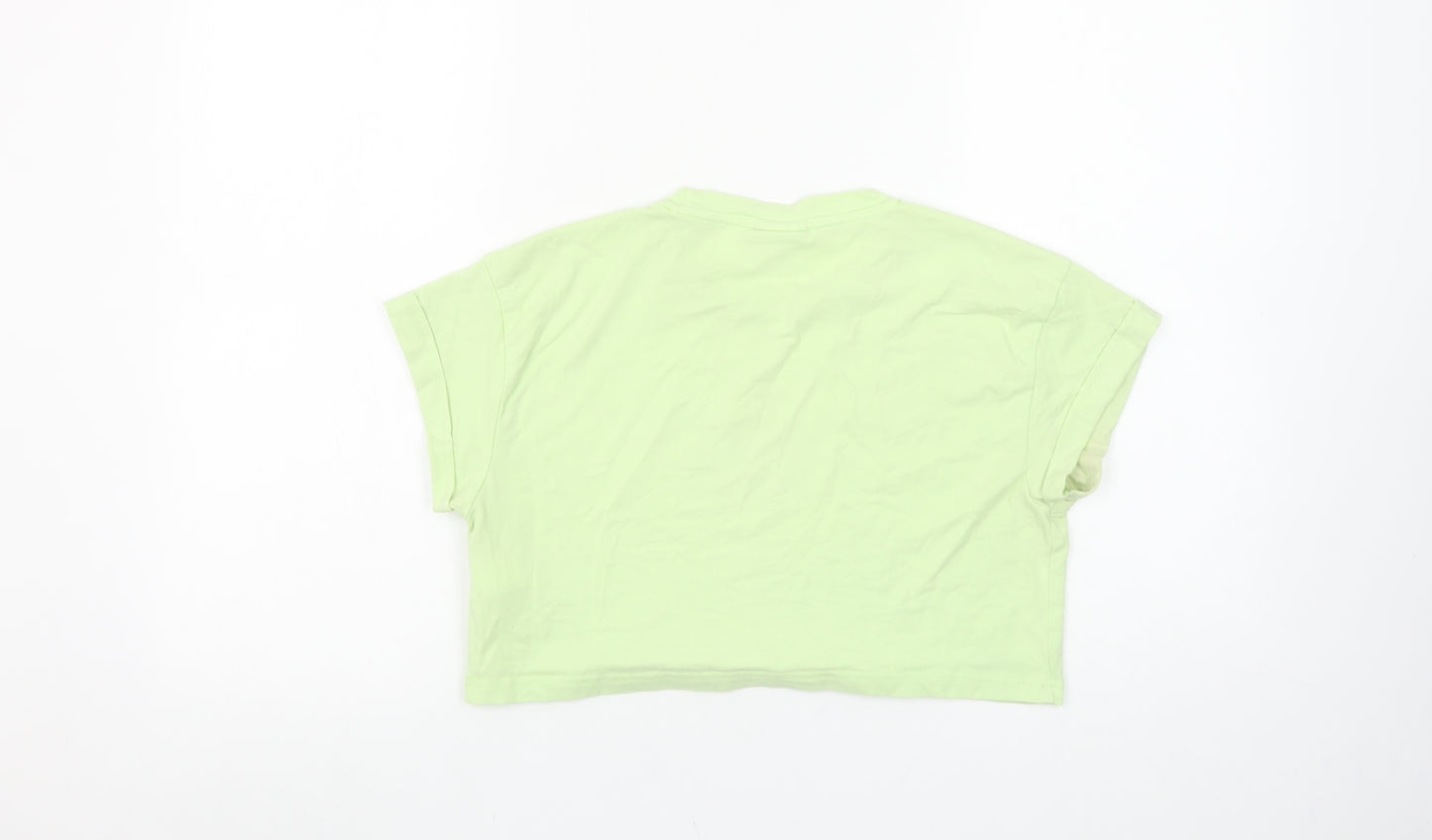 Gymshark Women's Green Cropped T-Shirt Size S Regular Fit