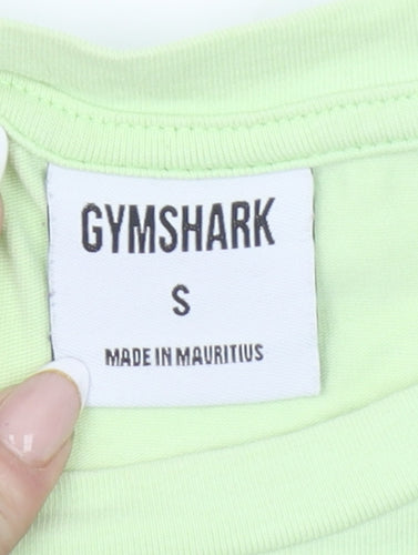 Gymshark Women's Green Cropped T-Shirt Size S Regular Fit
