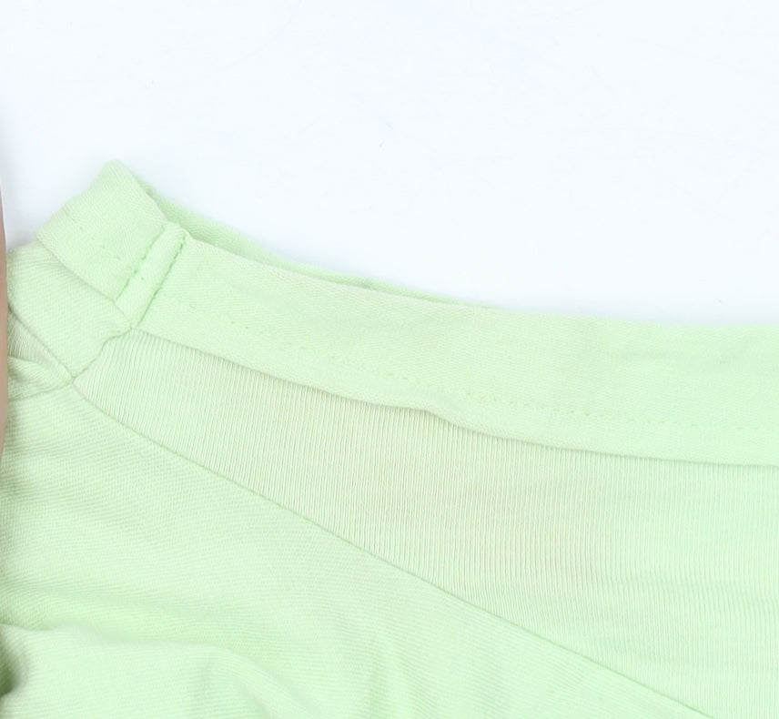 Gymshark Women's Green Cropped T-Shirt Size S Regular Fit