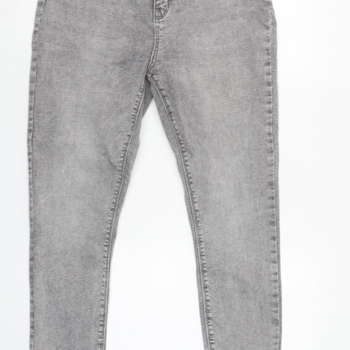 Primark Women Grey Skinny High Rise Jeans Size 16 Regular