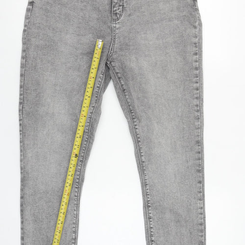 Primark Women Grey Skinny High Rise Jeans Size 16 Regular