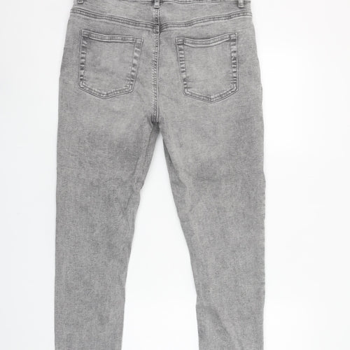 Primark Women Grey Skinny High Rise Jeans Size 16 Regular