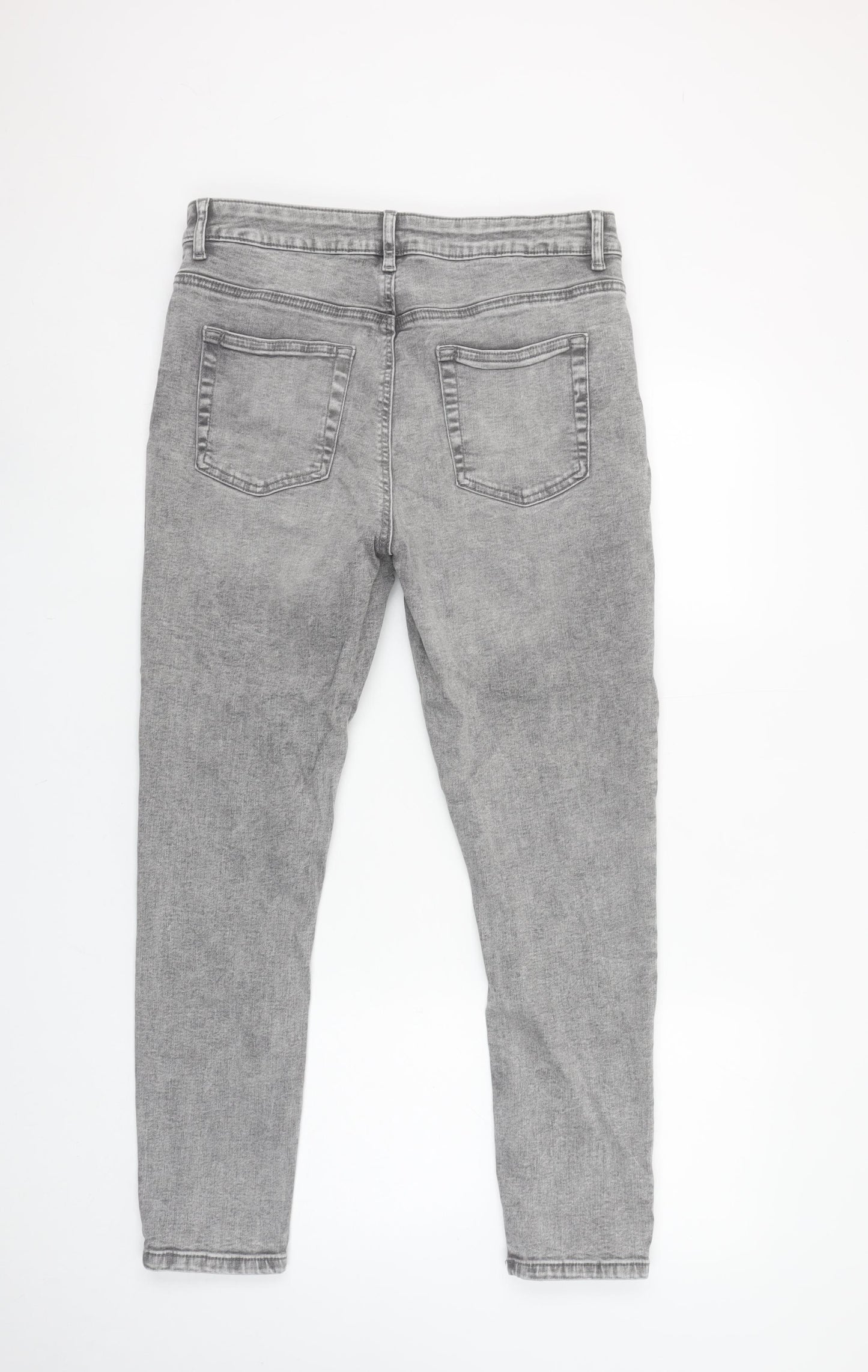 Primark Women Grey Skinny High Rise Jeans Size 16 Regular