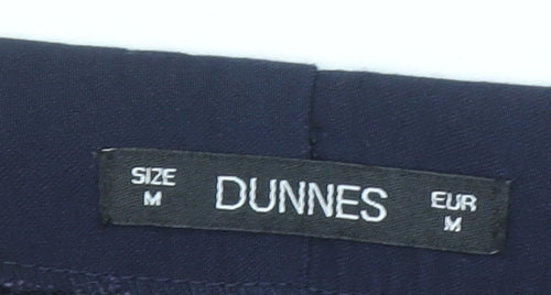 Dunnes Women’s Navy Blue Ankle Leggings Size M Stretch Cotton Blend