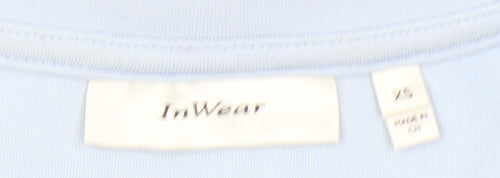 InWear Women's Blue XS Basic Cotton Short Sleeve T-Shirt
