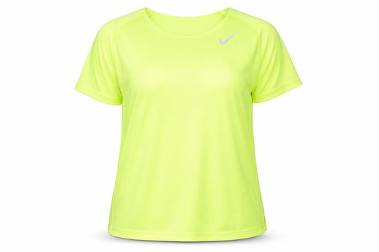 Front view of Nike Women's Yellow Dri-FIT Short Sleeve Athletic T-Shirt XL
