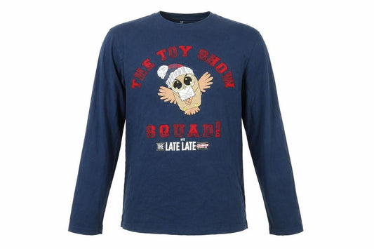 RTÉ Late Late Toy Show Navy Blue Long Sleeve Men's Pyjama Top L