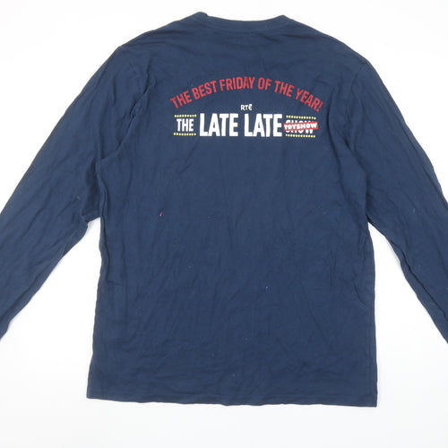 RTÉ Late Late Toy Show Navy Blue Long Sleeve Men's Pyjama Top L