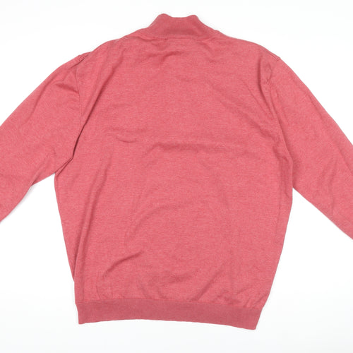 Paul Costelloe Women’s Red Henley High Neck Jumper 2XL