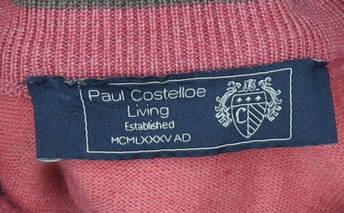 Paul Costelloe Women’s Red Henley High Neck Jumper 2XL