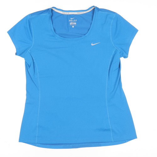Nike Boys Blue Dri-Fit Running T-Shirt S Moisture Wicking Athletic Top