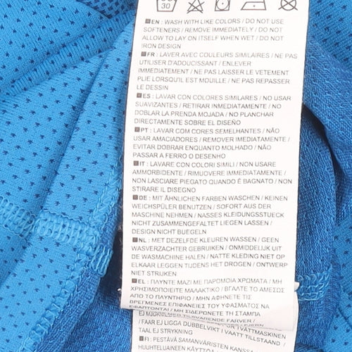 Nike Boys Blue Dri-Fit Running T-Shirt S Moisture Wicking Athletic Top