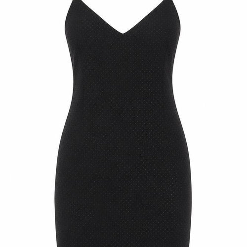 Topshop Women’s Black Glitter Slip Dress Size 8 Party Mini
