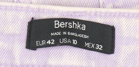 Bershka Womens Purple Skinny High Rise Stretch Denim Jeans Size 14