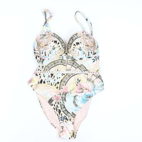 River Island Women’s Multicoloured Floral One Piece Swimsuit Size 14