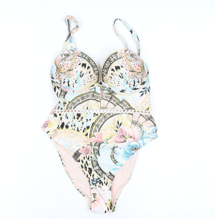 River Island Women’s Multicoloured Floral One Piece Swimsuit Size 14